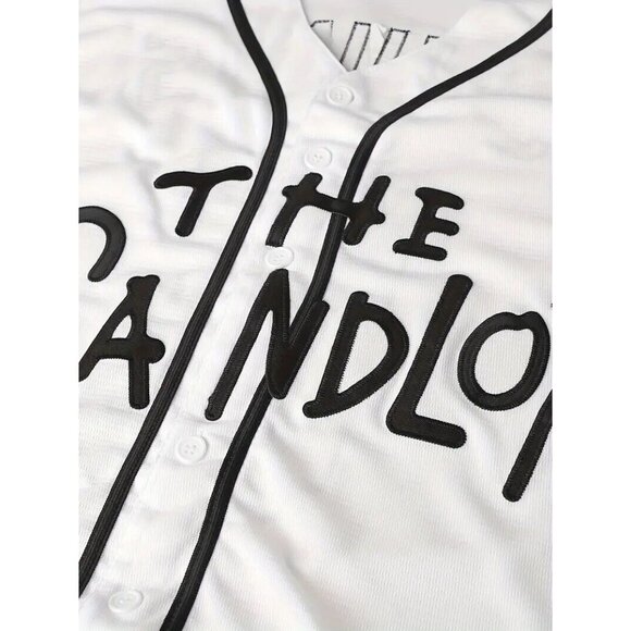 Sandlot Baseball Jersey Benny The Jet Rodriguez #30 White Stitched - Picture 4 of 8